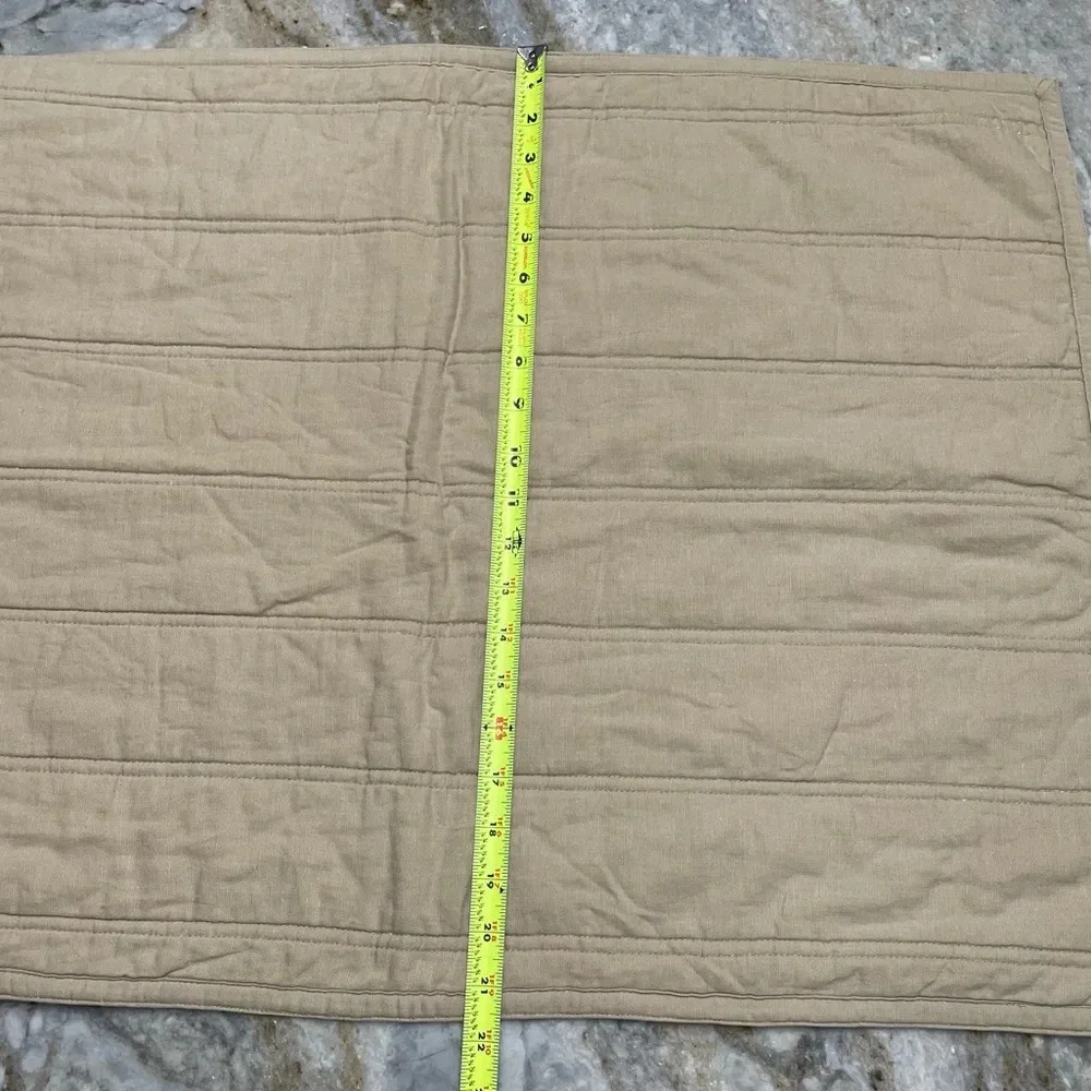 Ralph Lauren Set of 2 Pillow Cover Linen Blend Neutral Tan